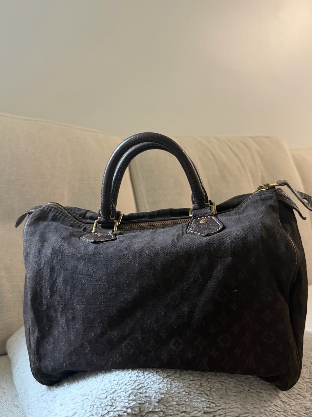 Louis Vuitton Brown Monogram Speedy-style Satchel